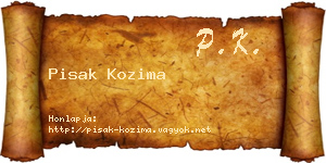 Pisak Kozima névjegykártya